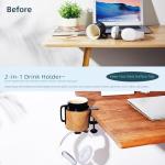 cowinational Luxury 2-in-1 Desk Cup Holder (Wooden Design)