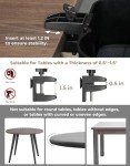 yamagahome Desk Cup Holder, 2 in 1 Table Cup Holder with Headphone Hanger, Anti-Spill Tableside Cup Holder for Water Bottles, Wheelchairs, Workstations, Gaming Desk Accessories Black