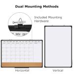 EAONE 24x18 in Double Side Whiteboard Calendar & Cork Board Combo for Wall, 3 in 1 Magnetic Dry Erase Whiteboard Monthly Calendar and Bulletin Board with Aluminum Frame for Home Office Kitchen