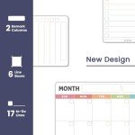 ALEZEL Magnetic Dry Erase Refrigerator Calendar, Vertical Monthly Calendar Whiteboard for Fridge, Includes Fridge Calendar & 2 List White Boards, 4 Markers + Eraser