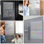 DIYMAG 4Pcs Fridge Calendars 2025 Acrylic Magnetic Calendar for Refrigerator Fridge White Board Calendar Chalk Dry Erase Calendars Magnets Chalkboard Monthly Weekly Planner with 6 Highlight Markers