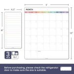 ALEZEL Magnetic Dry Erase Refrigerator Calendar, Vertical Monthly Calendar Whiteboard for Fridge, Includes Fridge Calendar & 2 List White Boards, 4 Markers + Eraser