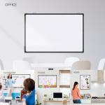 EAONE 24x18 in Double Side Whiteboard Calendar & Cork Board Combo for Wall, 3 in 1 Magnetic Dry Erase Whiteboard Monthly Calendar and Bulletin Board with Aluminum Frame for Home Office Kitchen