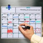 Mr. Pen- Dry Erase Calendar for Fridge, Magnetic, 14.7 x 11.8, Magnetic Calendar with 4 Dry Erase Markers, Magnetic Calendar for Fridge, Magnetic Whiteboard Calendar, Dry Erase Fridge Calendar.