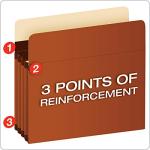 Pendaflex Expanding Accordion File Pockets, Extra Durable, Expands 3.5", Letter Size, Reinforced with Dupont Tyvek Material, 10/Box (15421), Brown