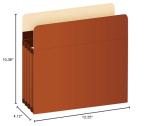 Pendaflex Expanding Accordion File Pockets, Extra Durable, Expands 3.5", Letter Size, Reinforced with Dupont Tyvek Material, 10/Box (15421), Brown