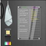 Acrylic Magnetic Dry Erase Board for Fridge, 12"X8" Clear Magnetic to Do List White Board, Acrylic Dry Erase to Do List for Refrigerator, Magnet Whiteboard with 5 Markers