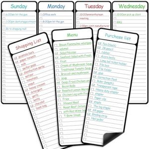 7 PCS Magnetic Dry Erase to Do List White Board 4”x11”, Multifunctional Weekly Dry Erase Board, Weekly Planner White Board Chore Chart Magnetic, Dry Erase Planner Magnetic to Do List for Refrigerator