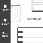 ALEZEL Weekly Dry Erase Board for Fridge, Magnetic Meal Planner Whiteboard Set - Includes Weekly Calendar for Refrigerator & 2 to Do List White Boards, 3 Markers + Eraser