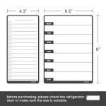 ALEZEL Weekly Dry Erase Board for Fridge, Magnetic Meal Planner Whiteboard Set - Includes Weekly Calendar for Refrigerator & 2 to Do List White Boards, 3 Markers + Eraser