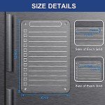 2 Pcs Acrylic Magnetic Dry Erase Board for Fridge, 12"X8" Clear Magnetic to Do List White Board, Acrylic Dry Erase to Do List for Refrigerator, Magnet Whiteboard with 6 Markers