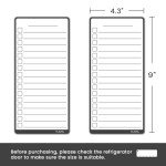 ALEZEL Magnetic to Do List White Board for Fridge, Multifunctional Dry Erase List Board for Refrigerator - Set of 4 Magnetic Grocery List Whiteboards, 4 Markers + Eraser