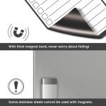 ALEZEL Magnetic to Do List White Board for Fridge, Multifunctional Dry Erase List Board for Refrigerator - Set of 4 Magnetic Grocery List Whiteboards, 4 Markers + Eraser