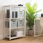 IRIS USA Small Portable Desktop File Box with Open Lid, 6 Pack, Side Handles, Hanging File Folders, Tabs & Inserts, Letter Size, Magazines, Newspapers, Mail, Books, Notebooks, Clear