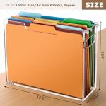 Tfirhuoe Acrylic File Folder Organizer, Clear Hanging File Organizer Box for Letter Size, Desktop File Holder with Handles, Slim Filing Storage Box for Desk Office Home Work -1 Pack