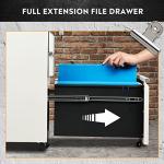 DEVAISE 3-Drawer Mobile File Cabinet (Under Office Desk), Assembled Except Casters, Fits Letter/Standard Sizes, White