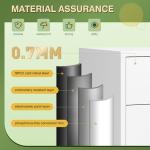 LISSIMO 5 Drawer Metal Storage Cabinet with Doors,Dresser Chest with Doors and Shelves,Mobile File Cabinet Printer Stand Storage Cabinets for Home Office(White)