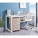 Bonnlo 26"H 3 Drawer File Cabinet with Lock, Rolling File Cabinet Under Desk, Mobile File Cabinets for Home Office, Wood File Cabinet Printer Stand for Letter Size File Folders, Assembly Required, Oak