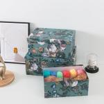 Soul & Lane Decorative Storage Cardboard Boxes with Lids | Elegance in Bloom - Set of 3 | Floral Moody Paperboard Nesting Boxes