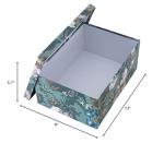 Soul & Lane Decorative Storage Cardboard Boxes with Lids | Elegance in Bloom - Set of 3 | Floral Moody Paperboard Nesting Boxes