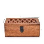 NIRMAN Mango Wood Decorative Wooden Box with Hinged Lid Wooden Storage Box, Decorative Bo xes With Lids (8" x 5" x 3")