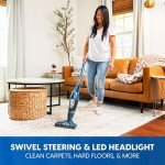 Vacmaster Portable 10.8V 2-in-1 Cordless Stick Lightweight Vacuum Cleaner with 2-Speed Power Control and LED Headlight for Hardwood Floor, Carpet & Pet Hair, Blue