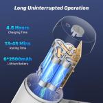 DUMOS Cordless Vacuum Cleaner, 24Kpa Lightweight Stick Vac Handheld Electric Rechargeable with LED, Up to 45 Minutes, Powerful Suction, Versatile for Carpet, Hard Floor, Pet Hair