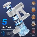 DUMOS Cordless Vacuum Cleaner, 24Kpa Lightweight Stick Vac Handheld Electric Rechargeable with LED, Up to 45 Minutes, Powerful Suction, Versatile for Carpet, Hard Floor, Pet Hair