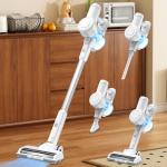 DUMOS Cordless Vacuum Cleaner, 24Kpa Lightweight Stick Vac Handheld Electric Rechargeable with LED, Up to 45 Minutes, Powerful Suction, Versatile for Carpet, Hard Floor, Pet Hair