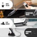 AYONTIN Cordless Handheld Vacuum, Lightweight Portable Hand Vacuum Cleaner with LED Light,Rechargeable Hand Held Vacuum with Charging Dock, Powerful Suction for Office, Home,Car,Gray