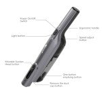 AYONTIN Cordless Handheld Vacuum, Lightweight Portable Hand Vacuum Cleaner with LED Light,Rechargeable Hand Held Vacuum with Charging Dock, Powerful Suction for Office, Home,Car,Gray