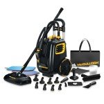 McCulloch MC1385 Deluxe Canister Steam Cleaner, 2-Hour Runtime, Chemical-Free, 23 Accessories: Mop Head, Brushes & More - Built for Home, Tile, Carpet, Furniture, Car Detailing & Commercial Cleaning