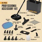 McCulloch MC1385 Deluxe Canister Steam Cleaner, 2-Hour Runtime, Chemical-Free, 23 Accessories: Mop Head, Brushes & More - Built for Home, Tile, Carpet, Furniture, Car Detailing & Commercial Cleaning