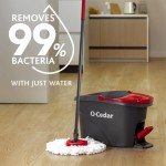 O-Cedar System Easy Wring Spin Mop & Bucket with 3 Extra Refills