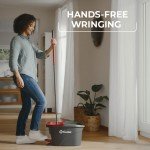 O-Cedar System Easy Wring Spin Mop & Bucket with 3 Extra Refills