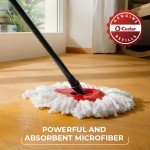 O-Cedar System Easy Wring Spin Mop & Bucket with 3 Extra Refills