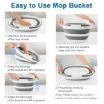 Collapsible Mop Bucket with Handle for Cleaning, 16L(4.2 Gallon) Silicone Square Mopping Bucket for Windows Cleaning or Car Washing, Cleaning Supplies Organizer Plastic Bucket for Storage