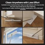 JOYMOOP Mop and Bucket Set with Wringer, Flat Mops for Floor Cleaning, Wall Mop Cleaner with Long Handle, Hardwood Floor Mop with 4 Microfiber Pads