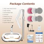 Electric Mop, AlfaBot S2 Cordless Spin Mop for Floor Cleaning, with LED Headlight and Sprayer/400ML Big Tank/60 Mins Runtime, Lightweight Floor Scrubber for Hardwood Floors, Tile, Laminate