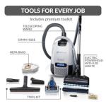 Prolux Phantom Canister PET Vacuum Cleaner, Wessel Werk EBK250 Power Nozzle, Quick Clean, Lightweight, HEPA Filter, Adjustable Suction, Cleans All Surfaces