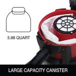 Sanitaire SC3700A Quiet Clean Canister Vacuum, Red/Black, 9.0 Amp, 11" Cleaning Path.