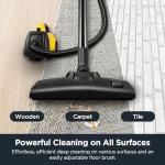 Eureka Canister Vacuum, Pet Friendly Vacuum Cleaner for Home, Lightweight Powerful Vacuum for Carpets and Hardfloors, 3670G Ordinary, Yellow