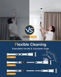 LABIGO Electric Spin Scrubber LA2 Pro, Shower Cleaning Brush with Display and 4 Replaceable Brush Heads,2 Adjustable speeds, 3 Adjustable Extension Handle, Power Cleaning Brush for Bathroom Tile Black