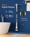 LABIGO Electric Spin Scrubber LA2 Pro, Shower Cleaning Brush with Display and 4 Replaceable Brush Heads,2 Adjustable speeds, 3 Adjustable Extension Handle, Power Cleaning Brush for Bathroom Tile Black
