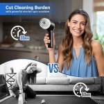PUFTEM Electric Spin Scrubber, Cordless Shower Scrubber with Battery Level Display, 2 Speeds Electric Scrubber for Cleaning with 6 Replaceable Heads, Cleaning Brush for Bathroom/Sink/Window