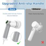 Kecoreay Electric Spin Scrubber Bathroom, Full-Body IPX7 Waterproof Electric Cleaning Brush with 7 Replacement Heads, Skin-Friendly Silicone Handle, Shower Scrubber for Cleaning Bathroom,Tile, Floor