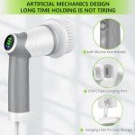 DAESUNG Electric Spin Scrubber, 2025 New Bathroom Scrubber Electric with 6 Replaceable Heads, LED Display, Electric Scrubbers for Cleaning Bathroom, Shower, Grout, Sink