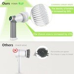 DAESUNG Electric Spin Scrubber, 2025 New Bathroom Scrubber Electric with 6 Replaceable Heads, LED Display, Electric Scrubbers for Cleaning Bathroom, Shower, Grout, Sink