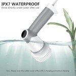 DAESUNG Electric Spin Scrubber, 2025 New Bathroom Scrubber Electric with 6 Replaceable Heads, LED Display, Electric Scrubbers for Cleaning Bathroom, Shower, Grout, Sink