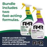 RMR Brands Complete Mold Killer & Stain Remover Bundle - Mold and Mildew Prevention Kit, Disinfectant Spray, Includes 2-32 Ounce Bottles